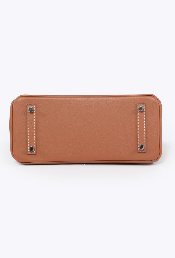 Hermès Exceptional Gold Evercolor Shoulder Birkin 30 - 8