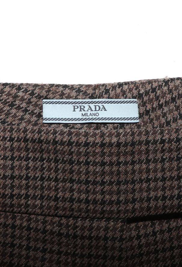 Prada Flared Houndstooth Trousers - 5