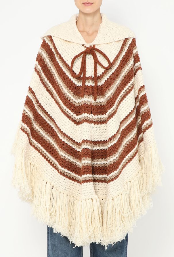 Saint Laurent 2016 Fringe Knit Poncho - 2 Saint Laurent 2016 Fringe Knit Poncho - 2