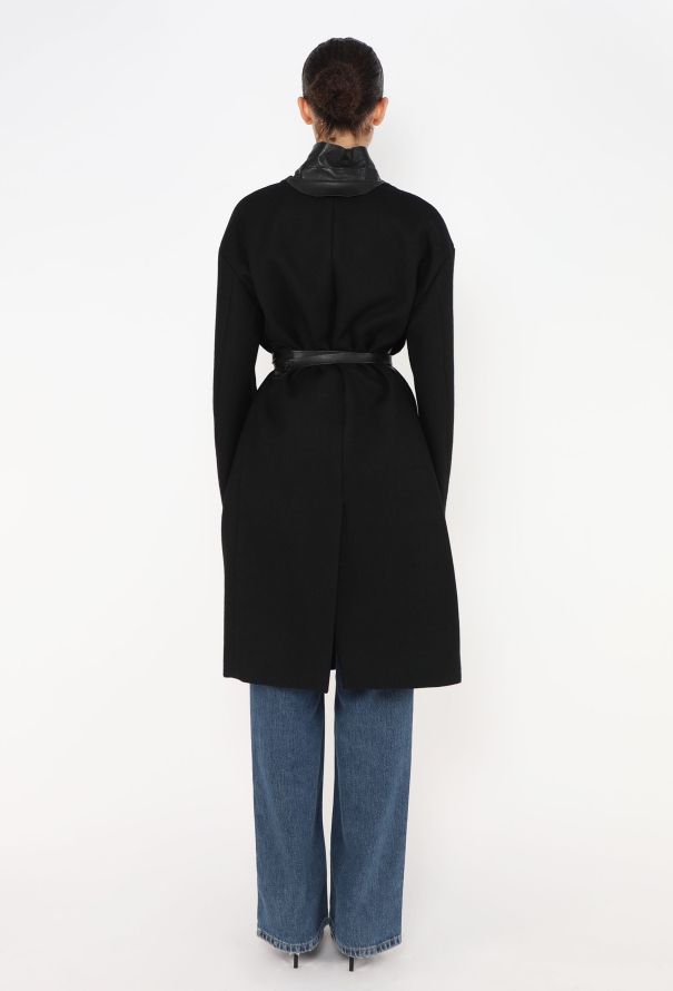 Céline Pre-Fall 2012 Leather Trim Coat - 6