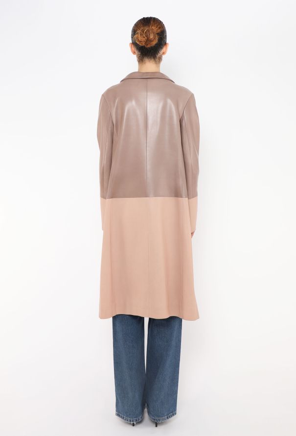 Dior 2015 Raf Simons Tonal Leather Coat - 5 Dior 2015 Raf Simons Tonal Leather Coat - 5