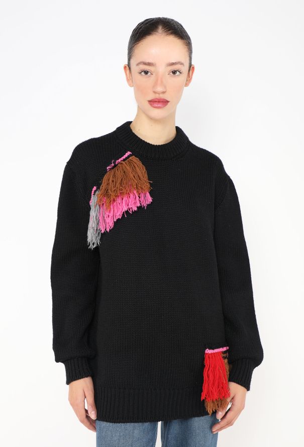 Prada 2017 Fringe Appliqué Sweater - 3