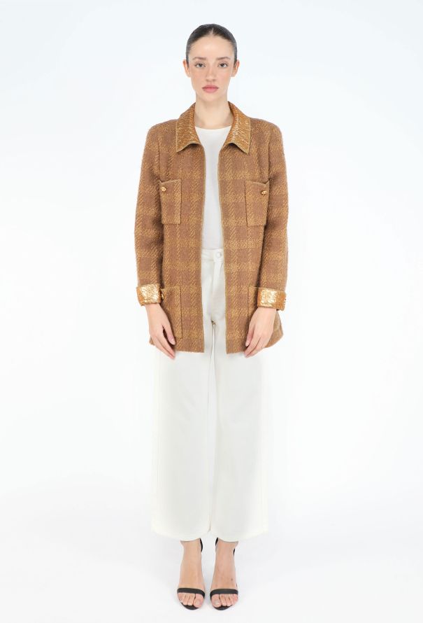 Chanel COLLECTOR F/W 1996 Checkered Gripoix Jacket - 5