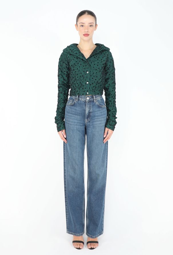 Romeo Gigli Early '90s Polka Dot Ruched Top - 4