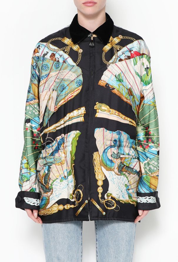 Hermès COLLECTOR '80s Silk & Velvet Reversible Jacket - 3 Hermès COLLECTOR '80s Silk & Velvet Reversible Jacket - 3