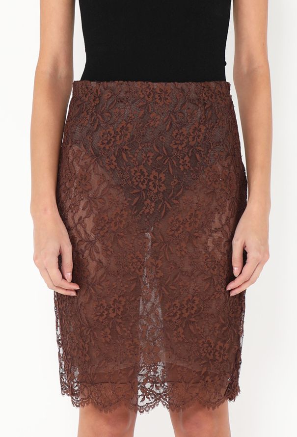 Saint Laurent Pre-Fall 2024 Lace Slip Skirt - 3