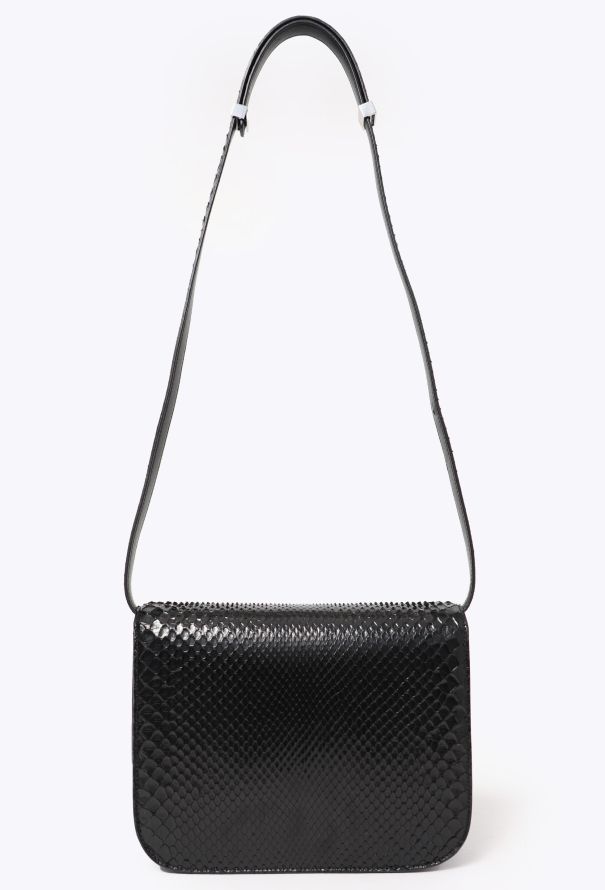 Céline Classic Black Python Bag - 4