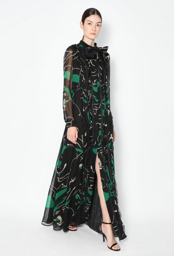 Valentino S/S 2017 Re-Edition '67 Georgette Panther Gown - 1