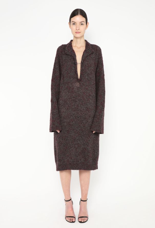 Yohji Yamamoto 1999 Alpaca Keyhole Dress - 1