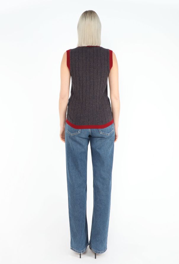 Chanel Rare F/W 1997 Cashmere Ribbed Vest - 5