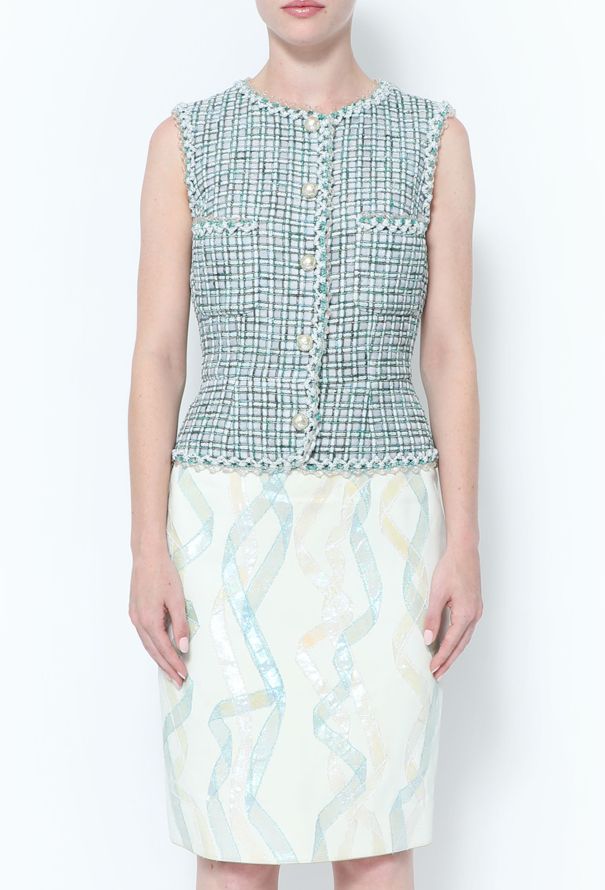Chanel S/S 2012 Tweed Leather Dress - 3 Chanel S/S 2012 Tweed Leather Dress - 3