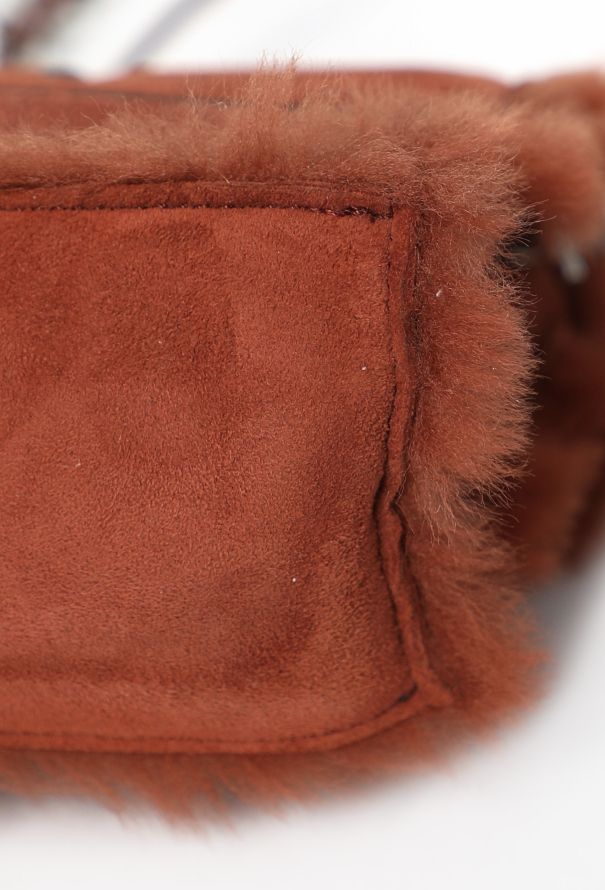 Loro Piana Suede & Shearling-Trim Pouch - 8