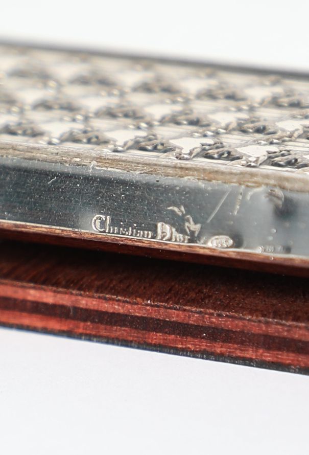 Dior '90s Sterling Houndstooth Picture Frame - 4