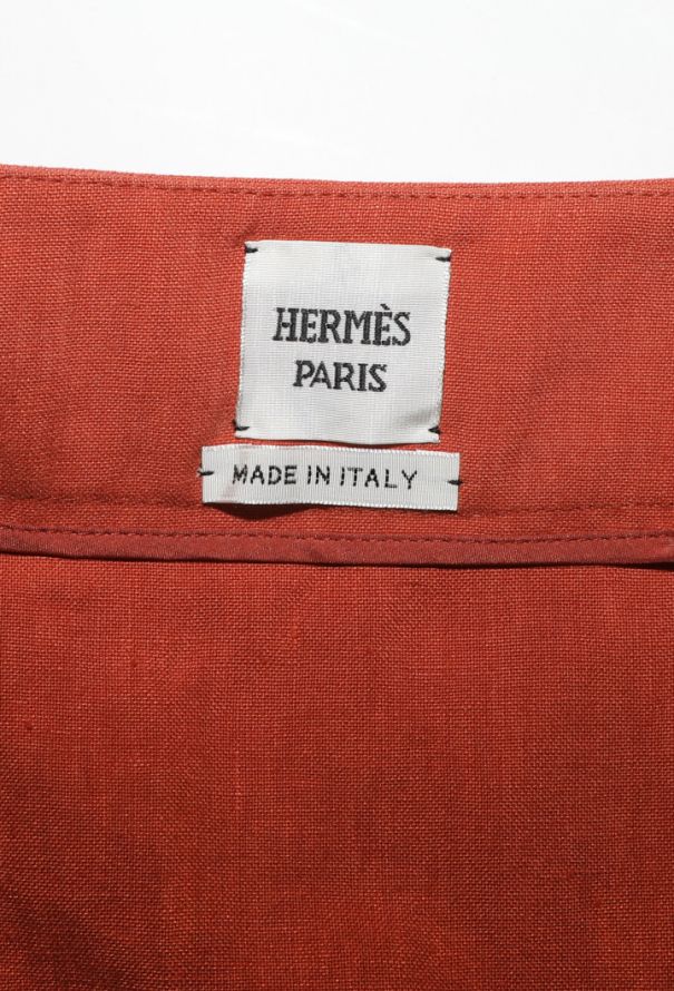 Hermès Zipper Linen Skirt, S/S 2021 - 6