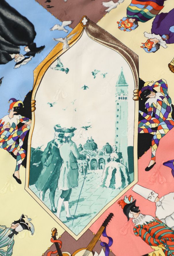 Hermès 'Le Carnaval De Venise' 90cm Silk Carré - 4