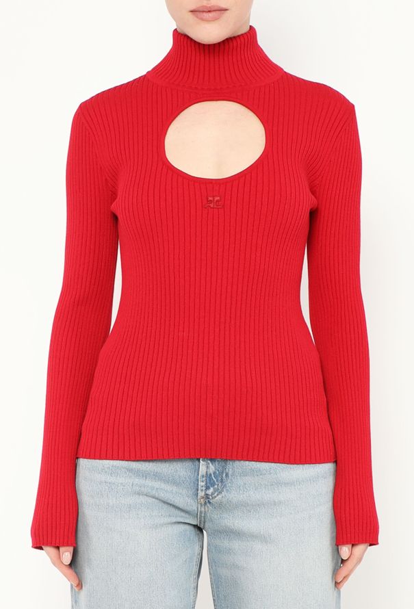 Courrèges 2023 Cut-Out Ribbed Turtleneck - 1