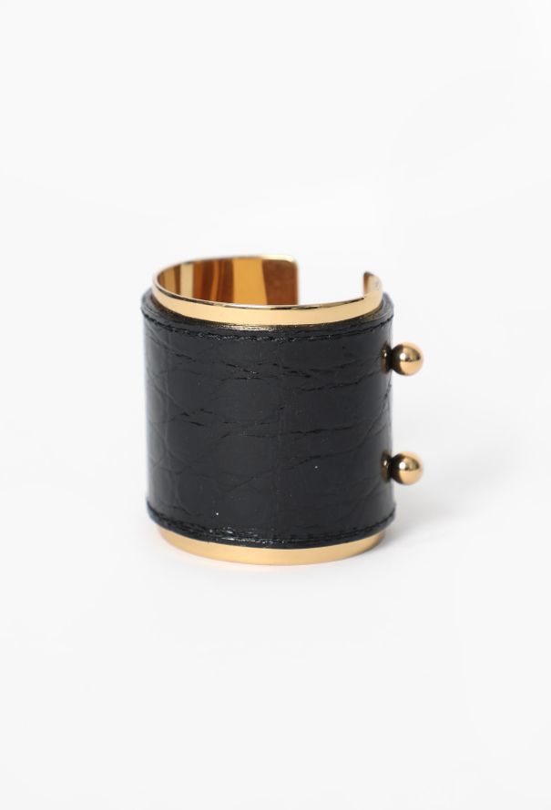 Saint Laurent 2007 Alligator Embossed Cuff - 3