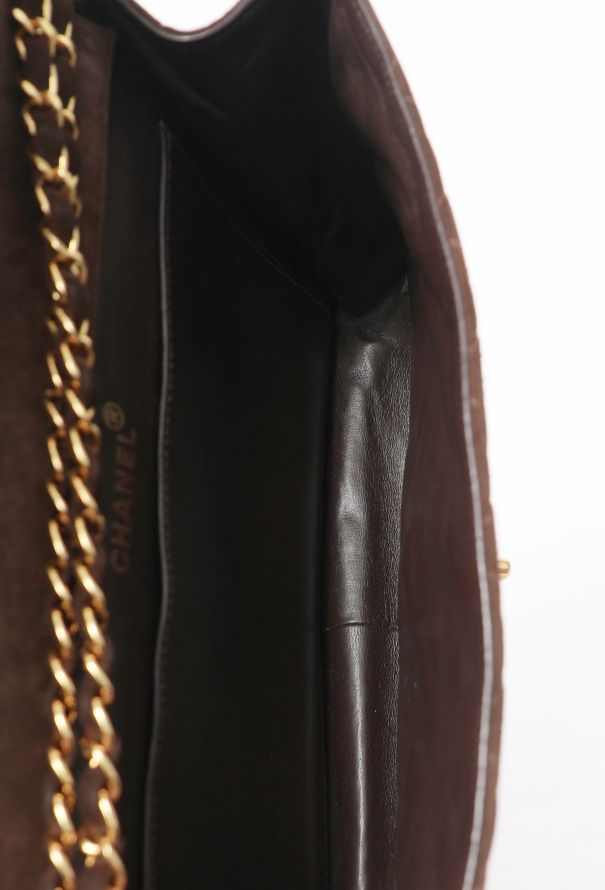 Chanel Rare '90s Suede Jumbo Classic Double Sided Flap Bag - 13