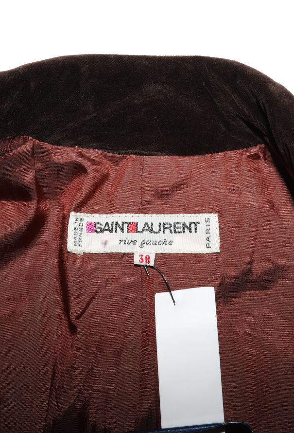 Saint Laurent F/W 1978 Jacquard Velvet Trim Blazer - 6