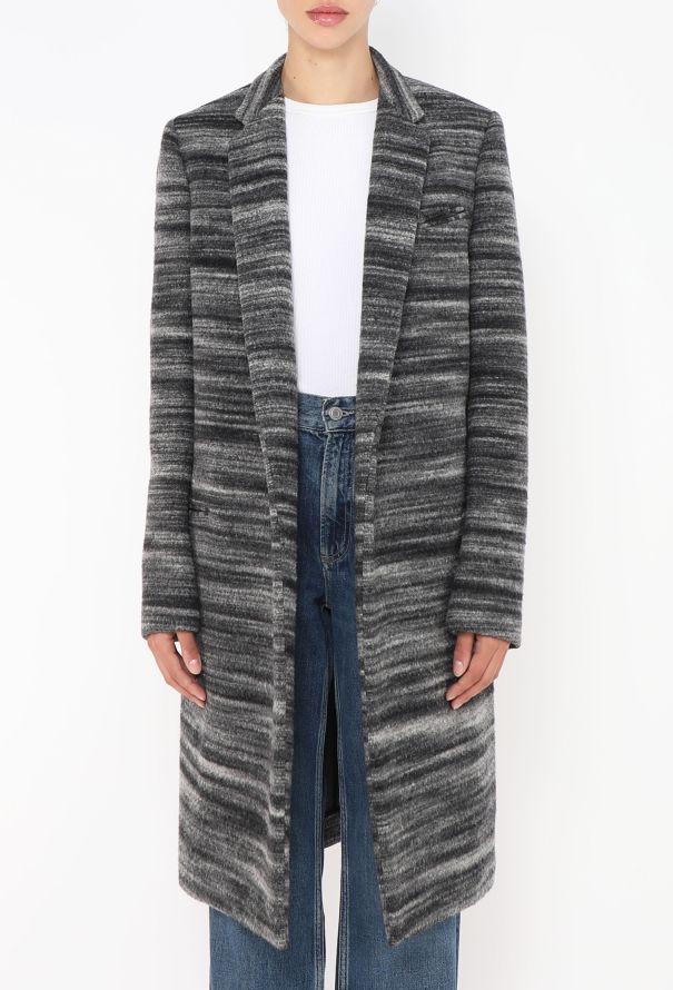 Céline Tonal Striped Crombie Coat - 2