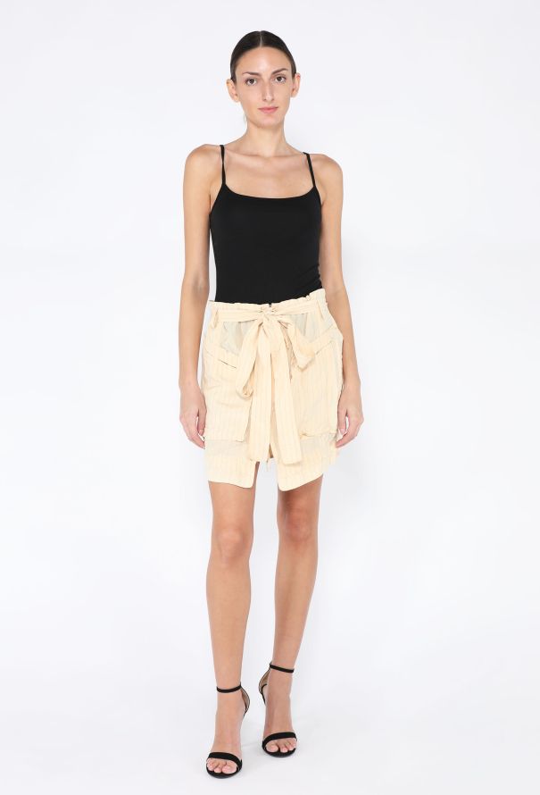 Balenciaga S/S 2002 Pinstripe Cargo Skirt - 1