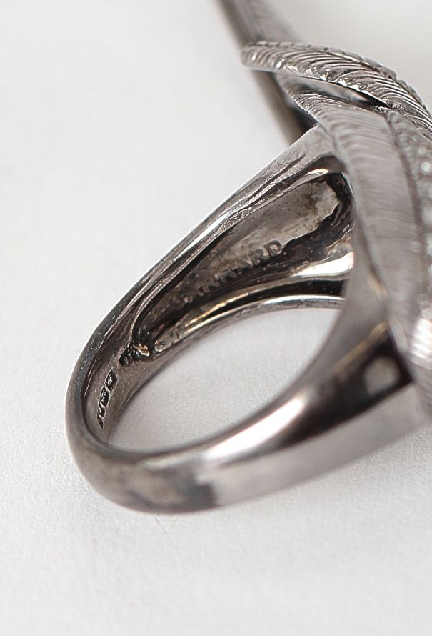 Modern Fine Jewelry Garrard Silver & Pink Quartz Feathers Ring - 4