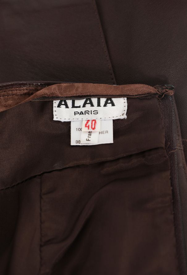 Alaïa Early '80s Stitched Leather Skirt - 5 Alaïa Early '80s Stitched Leather Skirt - 5