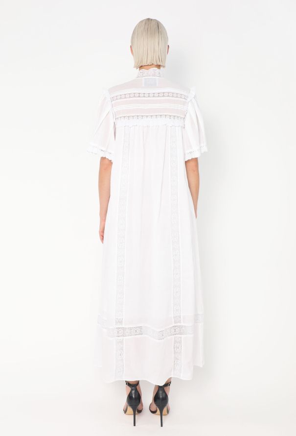 Handmade Cotton Lace Trim Dress - 4