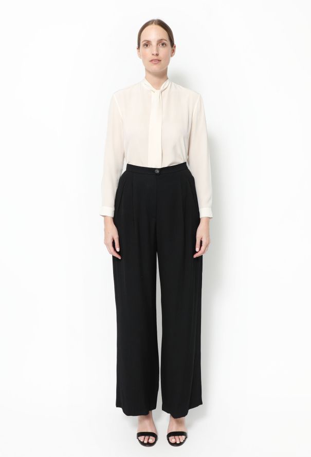 Chanel 1997 Wide-Leg 'CC' Pants - 1