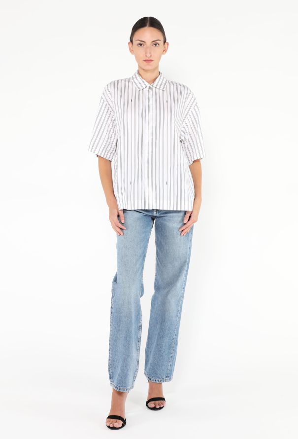 Jacquemus 2024 La Chemise Manches Courte Striped Shirt - 2