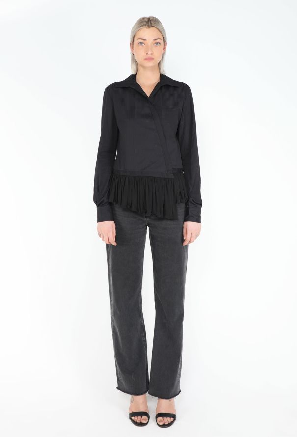 Balenciaga S/S 2001 Asymmetrical Ruffled Shirt - 2