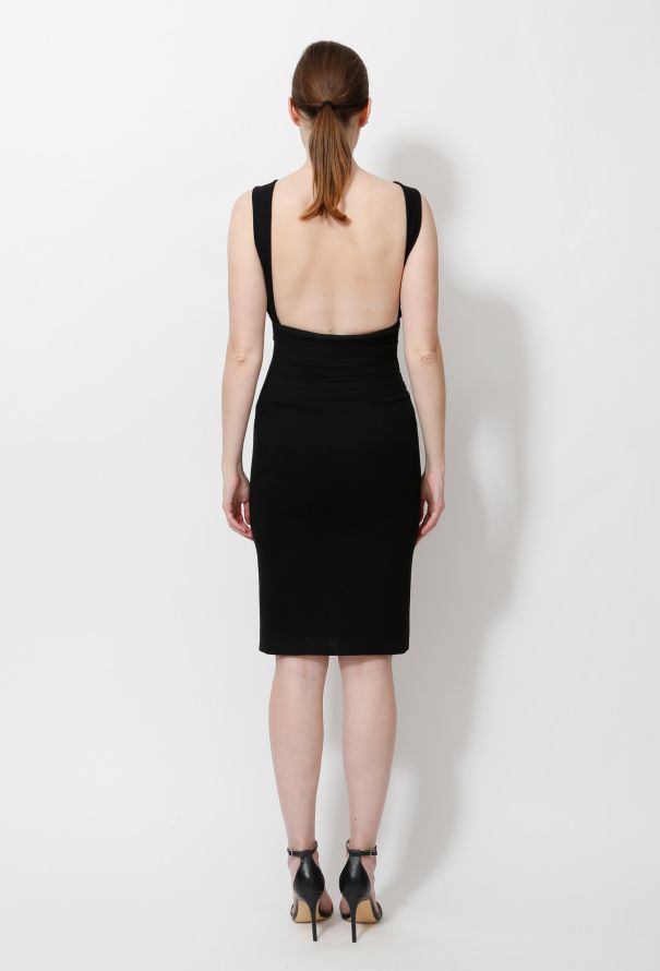 Gianni Versace Vintage Open-Back Ribbed Dress - 6