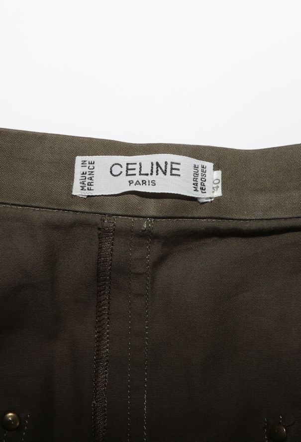 Céline Vintage Triomphe Cotton Skirt - 7