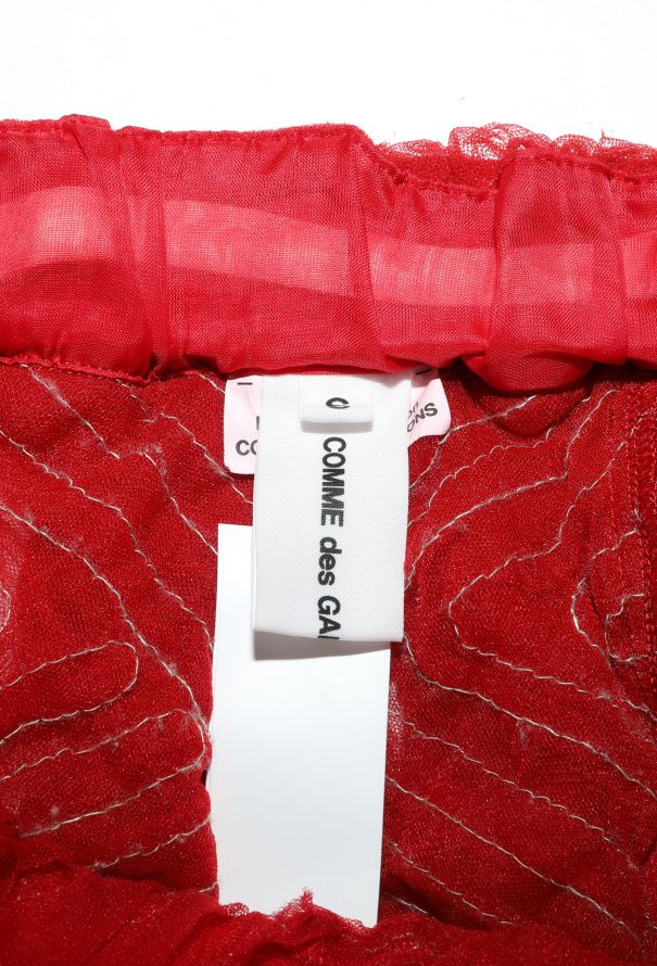 Comme des Garçons 2020 Flared Embroidered Tulle Skirt - 5