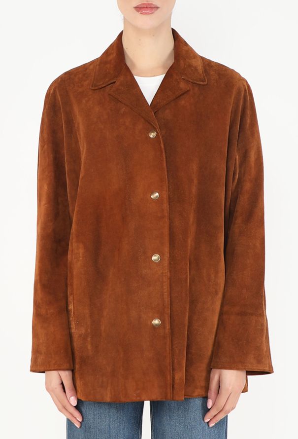 Hermès Vintage Notched Suede Jacket - 2