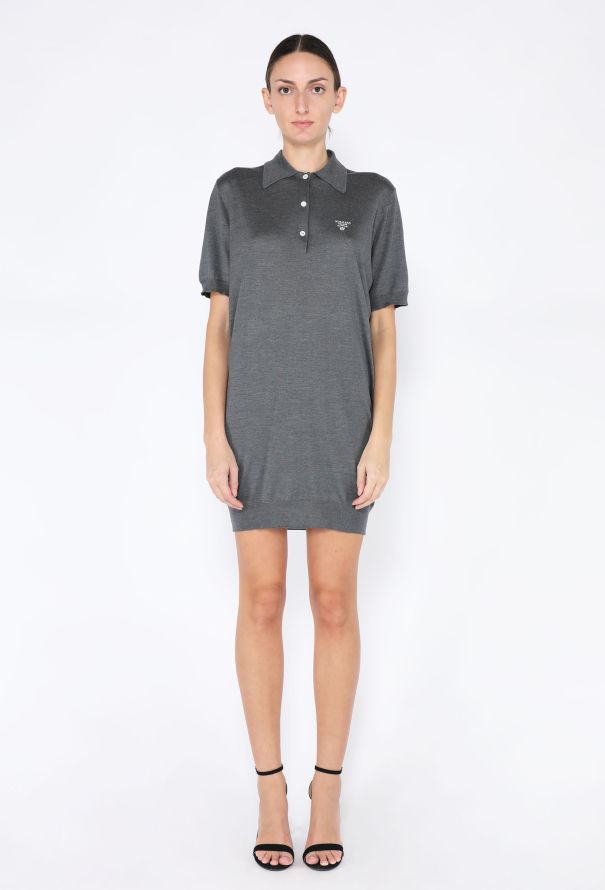 Prada 2024 Silk Logo Polo Dress - 3