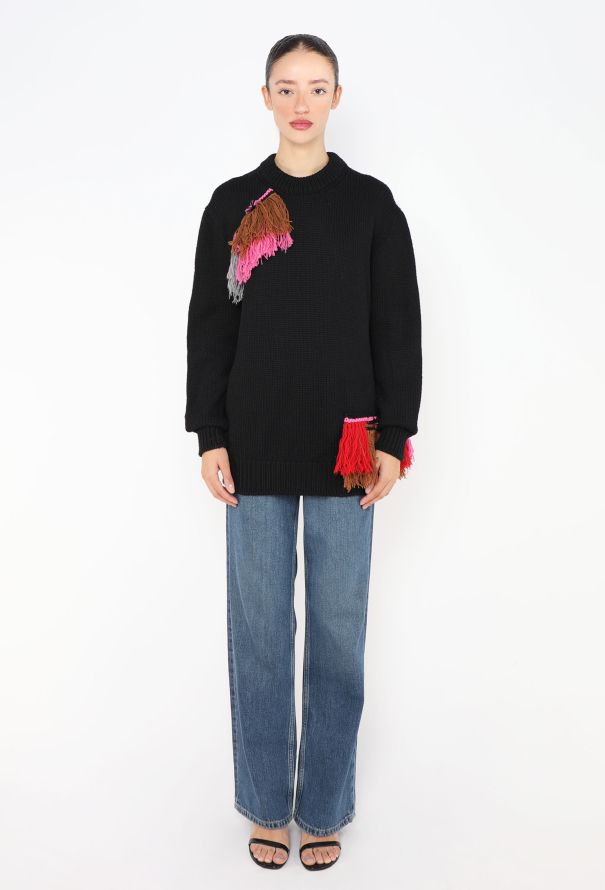 Prada 2017 Fringe Appliqué Sweater - 2