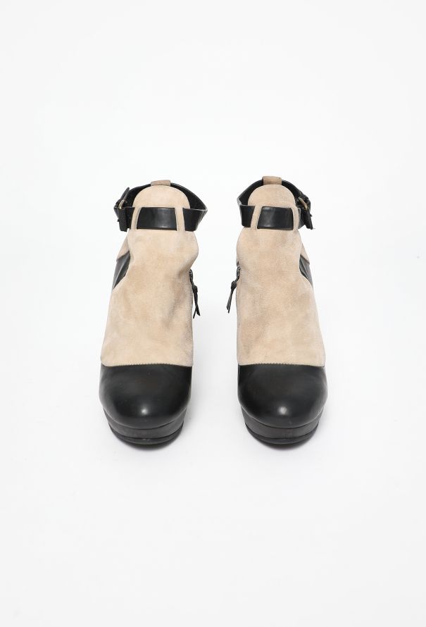 Balenciaga Suede Platform Buckle Wedges - 3 Balenciaga Suede Platform Buckle Wedges - 3