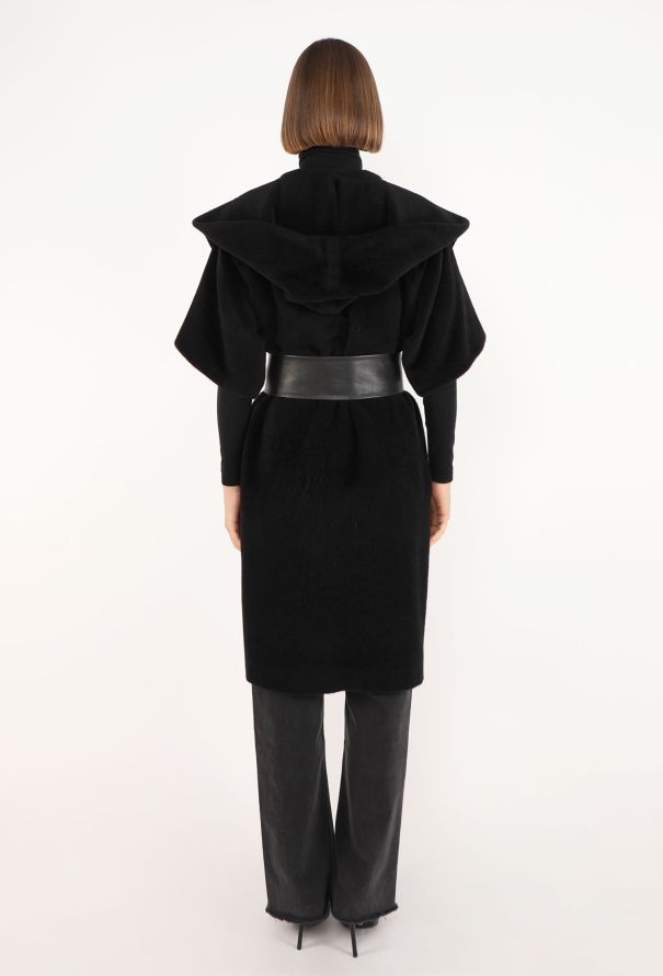 Hermès Belted Alpaca Shawl Coat, 2007 - 8