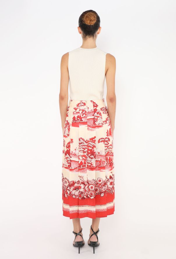 Gucci Resort 2017 Porcelain Print Silk Skirt - 6