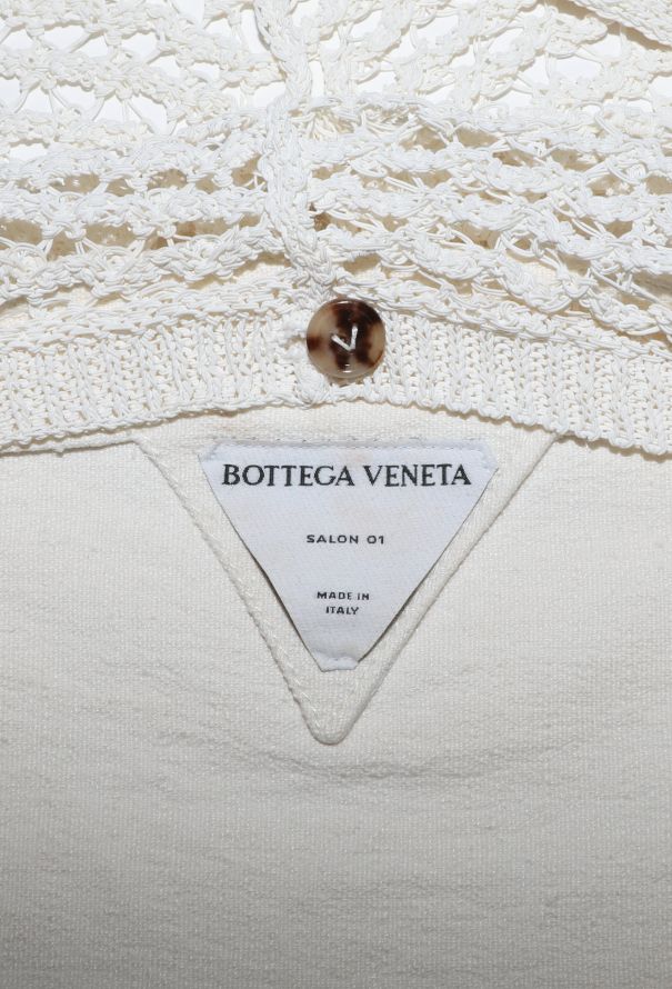 Bottega Veneta S/S 2021 Linen Crochet Hood Dress - 8