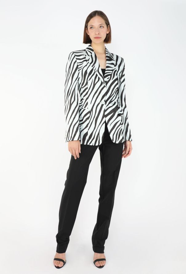 Gucci S/S 1996 Zebra Print Suit - 11