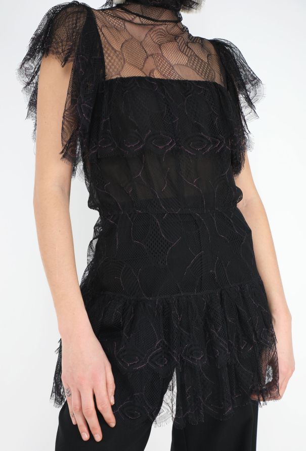Chanel Haute Couture Scalloped Lace Blouse - 3