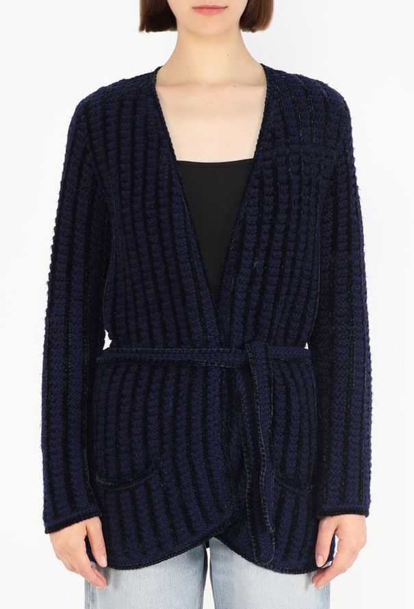 Saint Laurent Belted Wool Knit Cardigan, F/W 1975 - 1