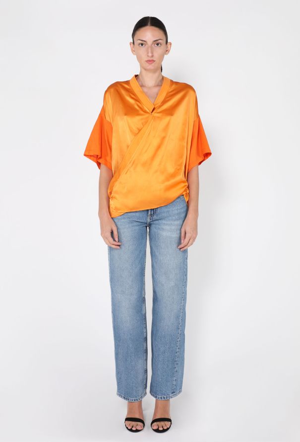 Gianfranco Ferré Silk Wrap Top & Suede Trouser Ensemble, 1980s - 4