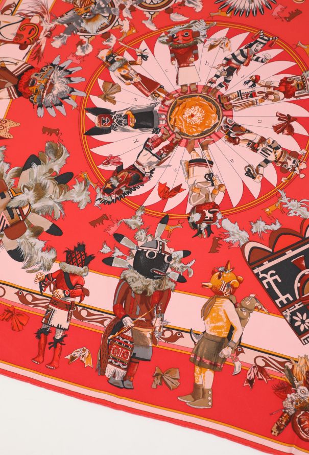 Hermès Vintage 'Kachinas' 90cm Silk Carré - 5