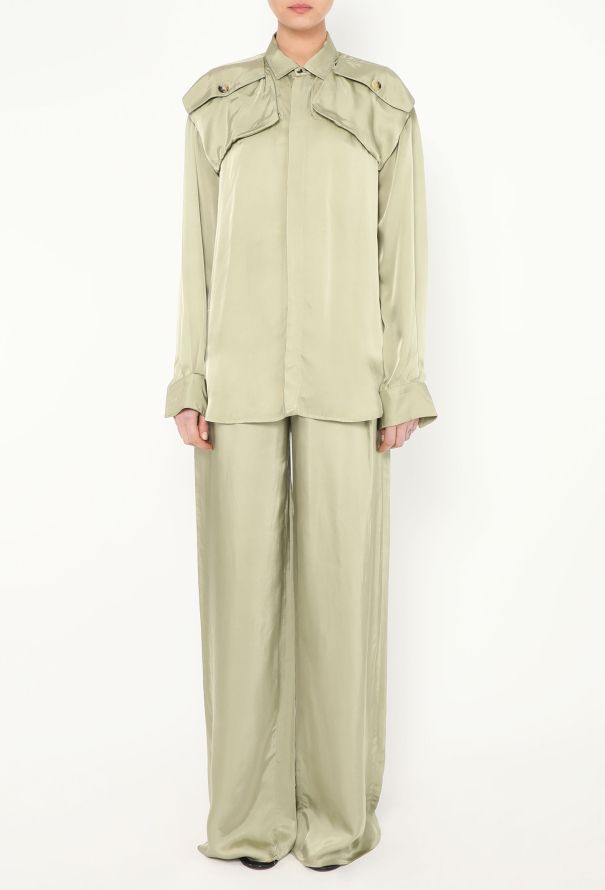 Bottega Veneta Charmeuse Wide-Leg Ensemble, 2020 - 4