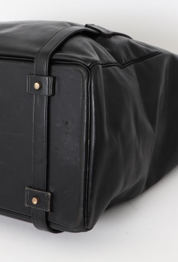 Hermès 1960s Black Calfskin Drag Travel Bag - 8 Hermès 1960s Black Calfskin Drag Travel Bag - 8