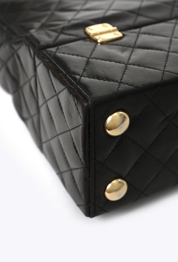 Chanel Vintage Quilted Vanity Case Tote Bag - 14