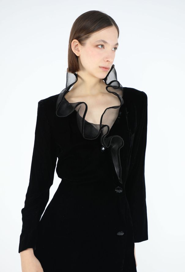 Givenchy Vintage Mesh Ruffle Dress - 1